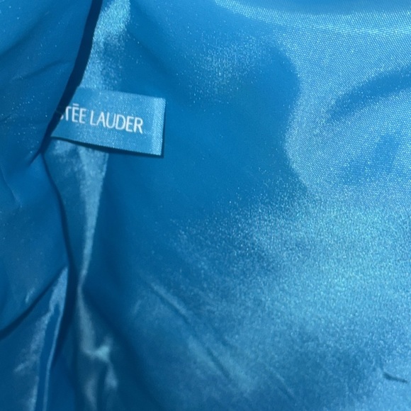 Estee Lauder Lisa Perry Tote Beach Bag Bright Multicolor 14”x16” Skincare/Makeup - Picture 12 of 12